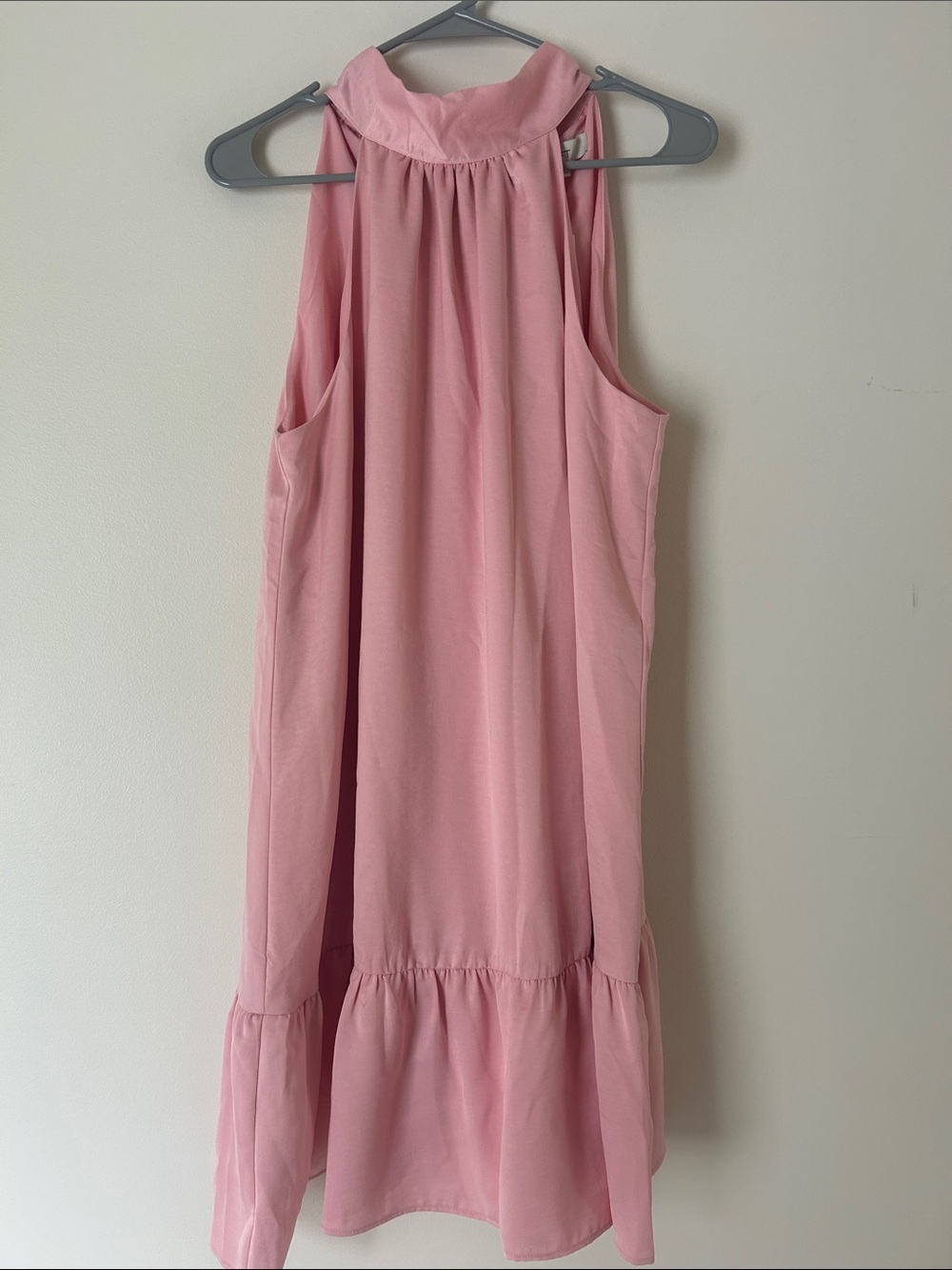 LOFT Pink Sleeveless Ruffle-Hem Sundress